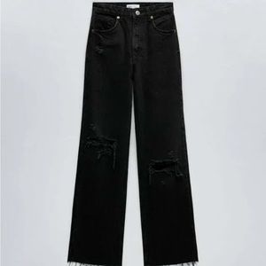 ZARA Wide Leg High Rise Jeans - Size 2